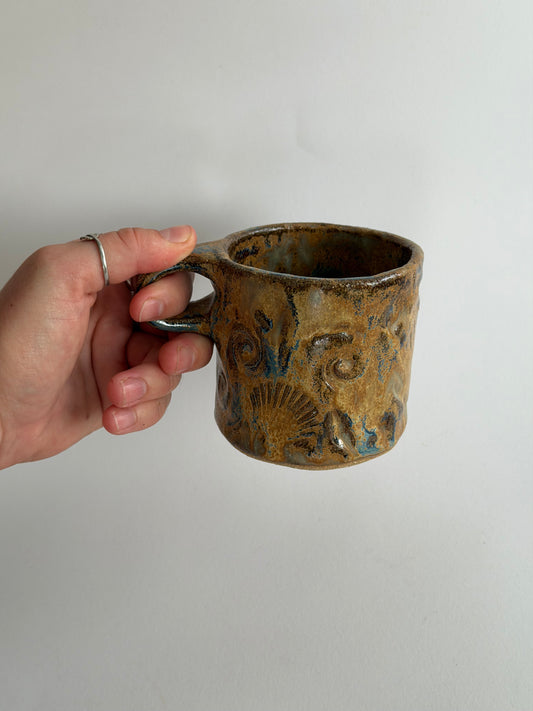 Rustic Seashell Ceramic Mug