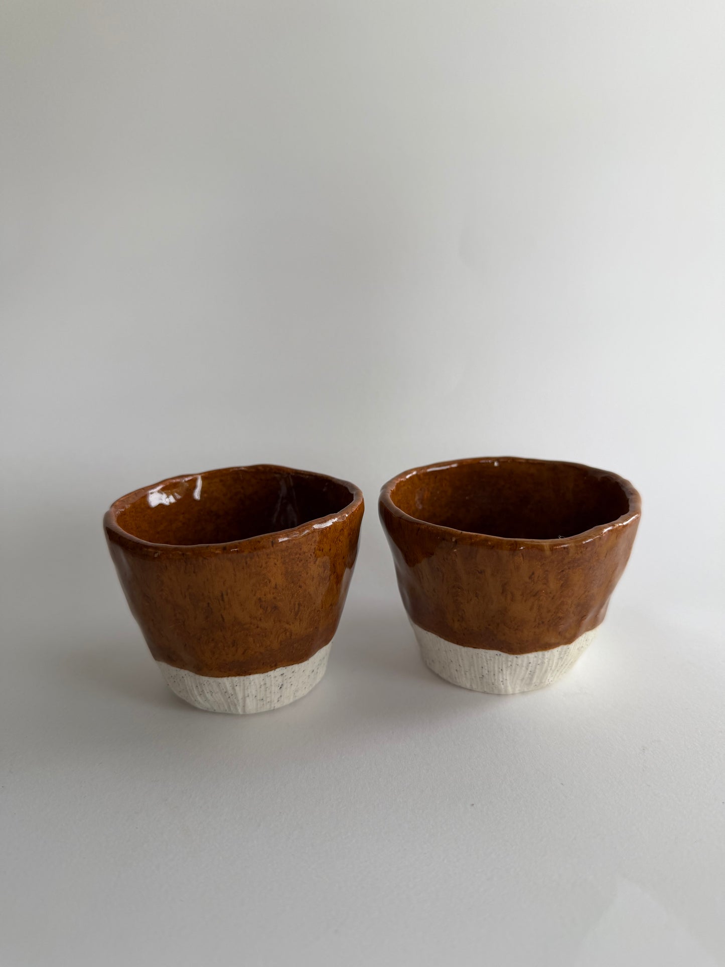 Deep Orange Handmade Ceramic Cups