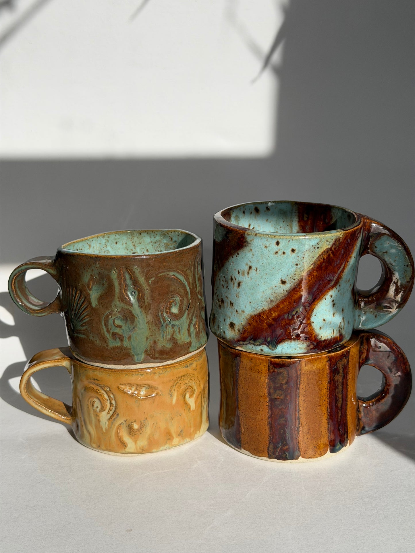 Striped Handmade Ceramic Mug
