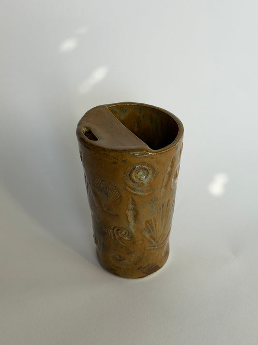 Sandy Seashell Handmade Ceramic Travel Mug