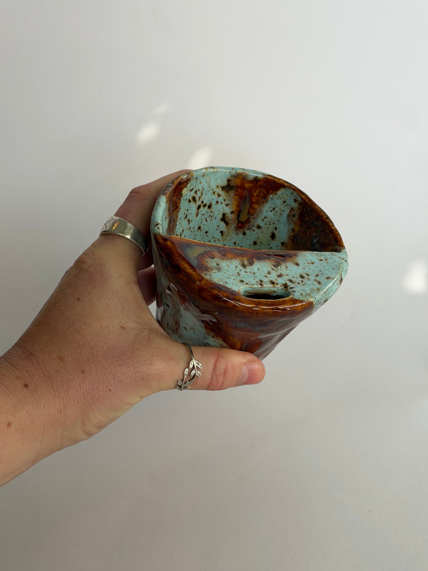 Ocean Copper Handmade Ceramic Travel Mug