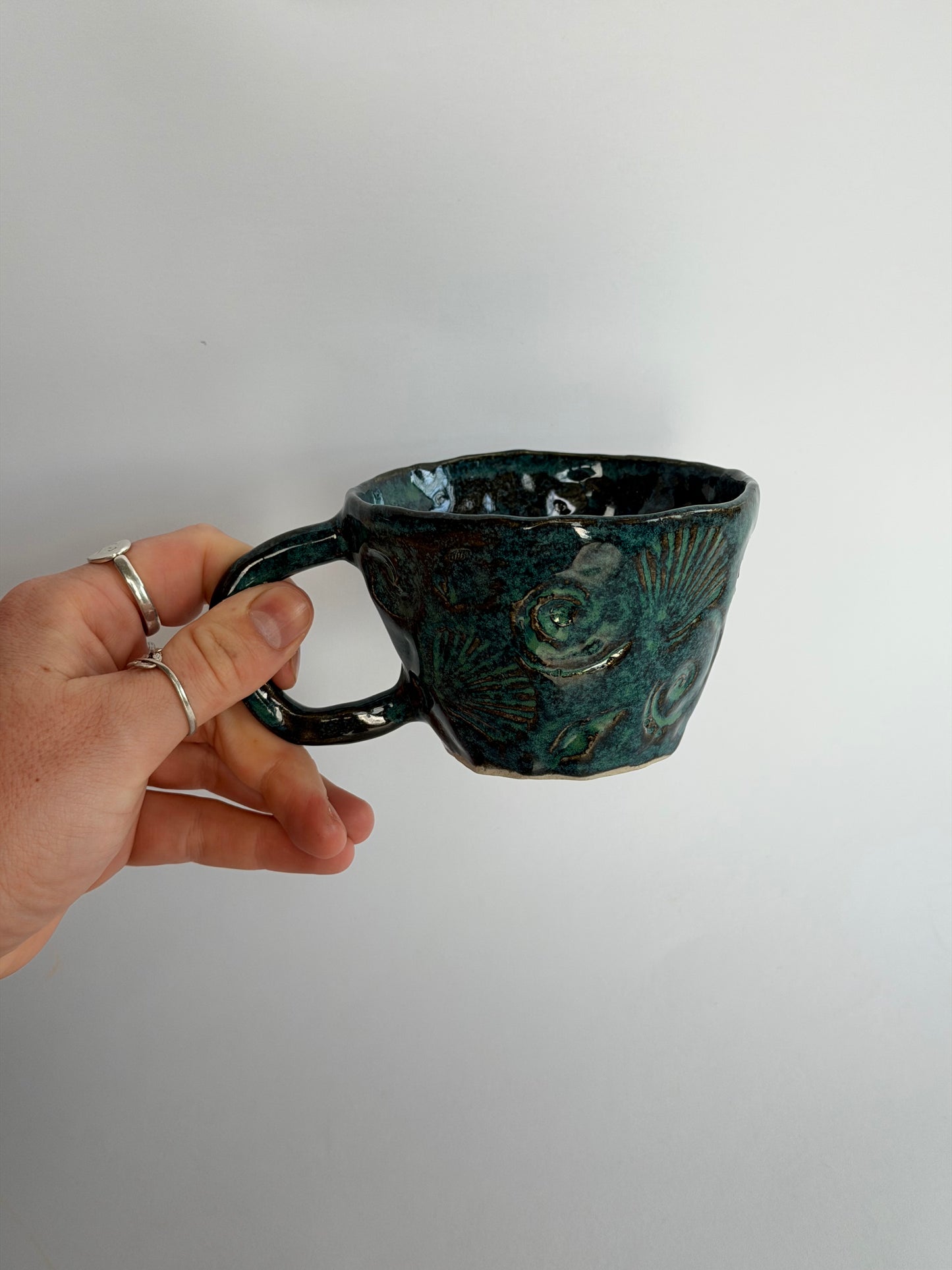 Seashell Blue Handmade Ceramic Mug