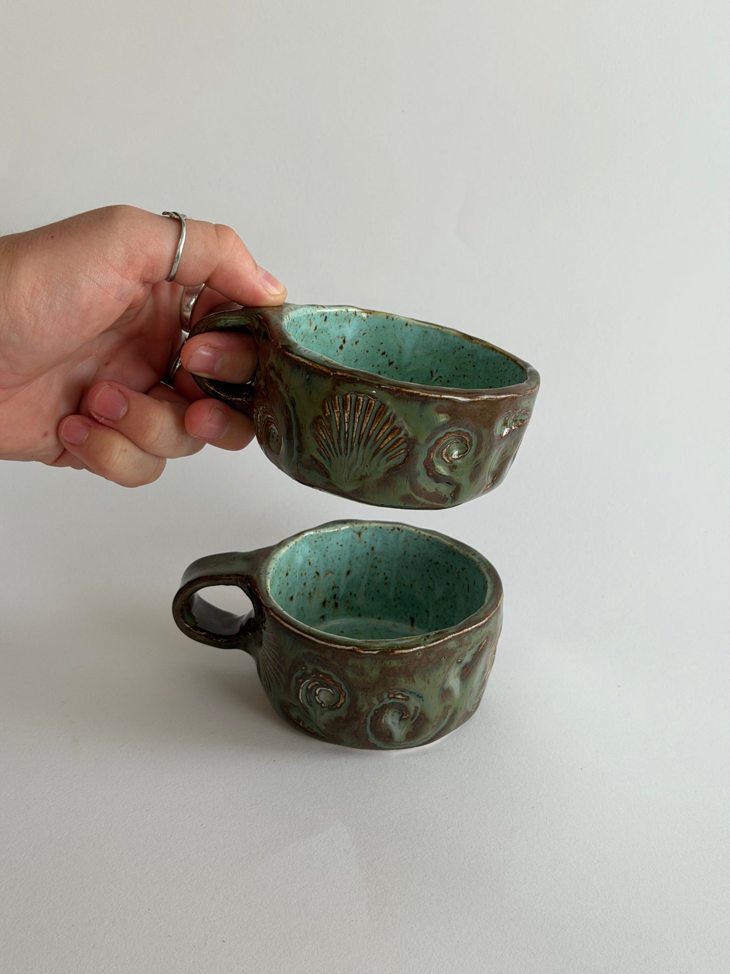 Seashell Ceramic Mugs
