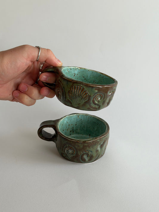 Seashell Ceramic Mugs