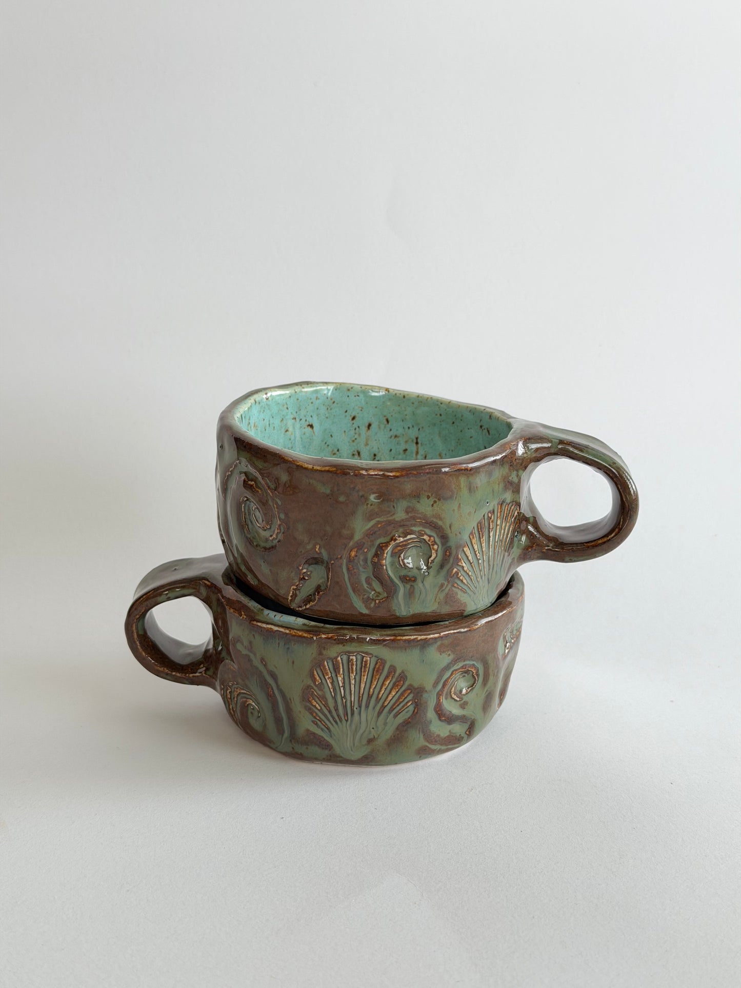 Seashell Ceramic Mugs