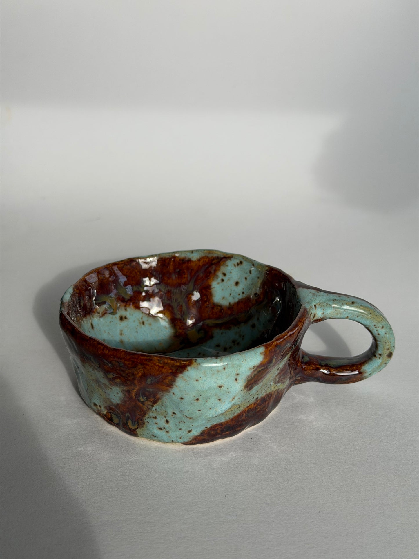 Shallow Ocean Copper Handmade Ceramic Mug
