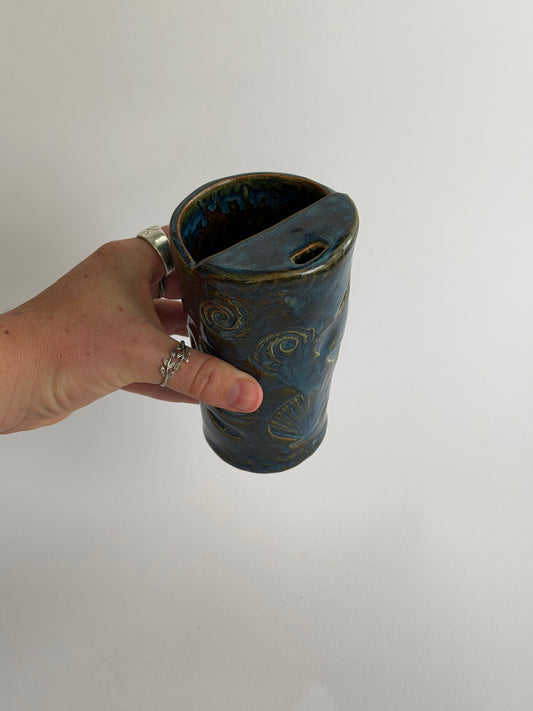 Ocean Seashell Handmade Ceramic Travel Mug