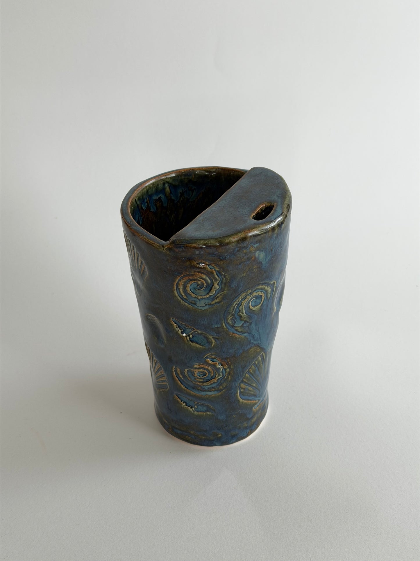 Ocean Seashell Handmade Ceramic Travel Mug