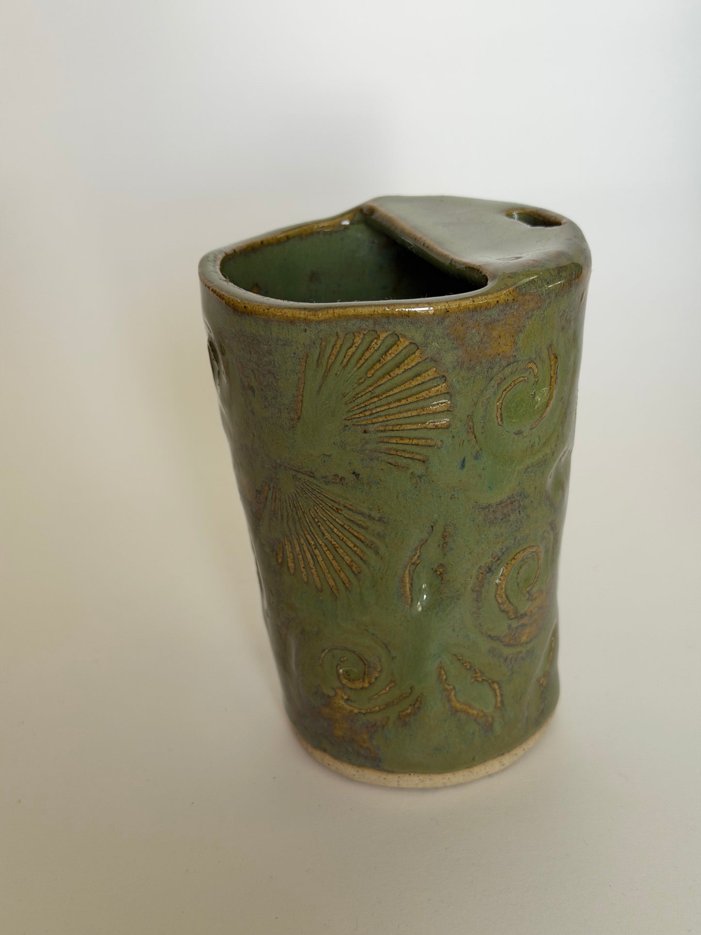Turtle Seashell Handmade Ceramic Travel Mug