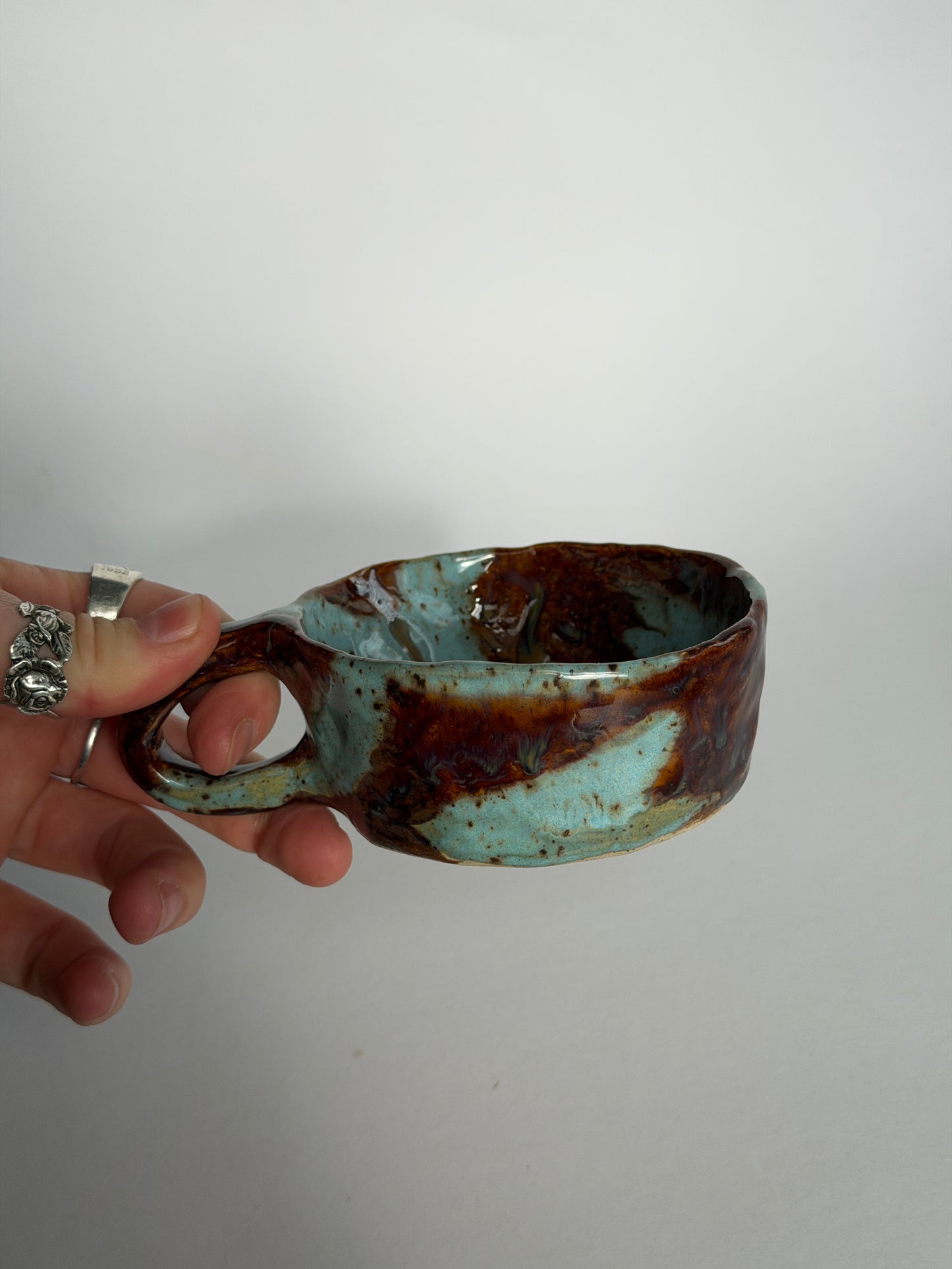 Shallow Ocean Copper Handmade Ceramic Mug