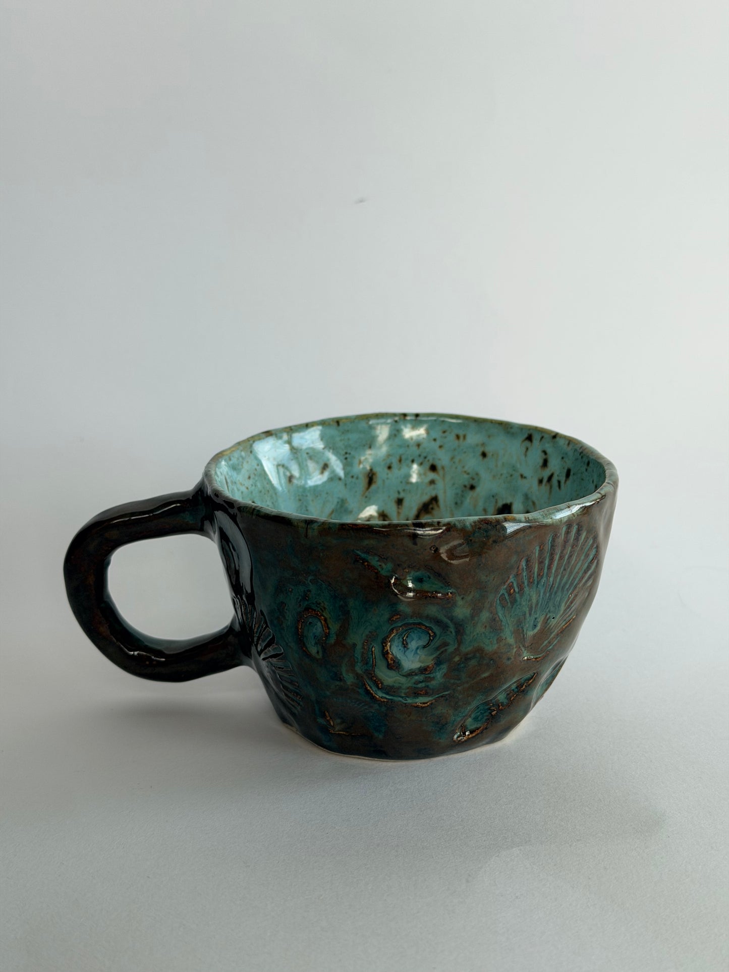 Brown Seashell Handmade Ceramic Mug