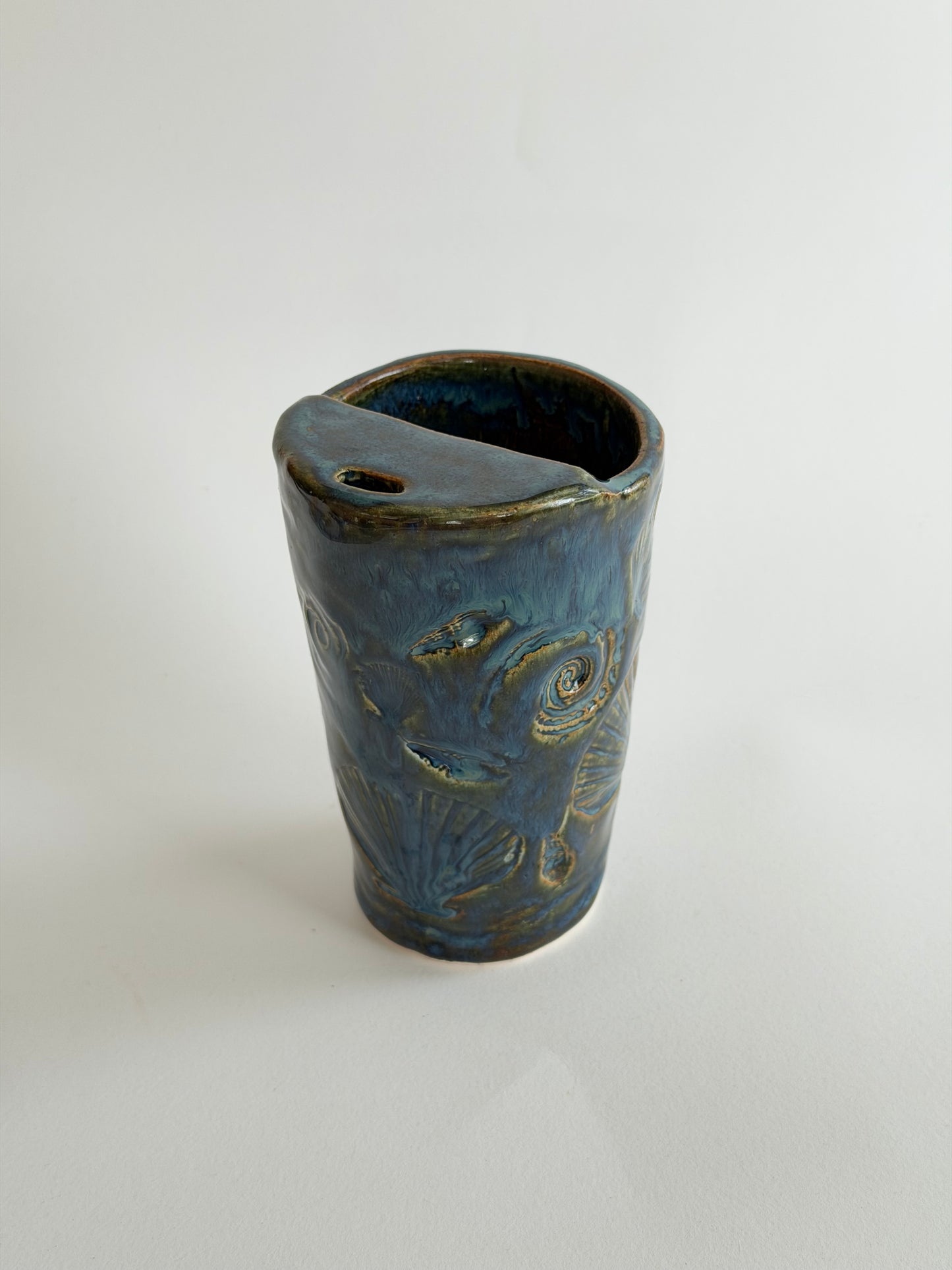 Ocean Seashell Handmade Ceramic Travel Mug