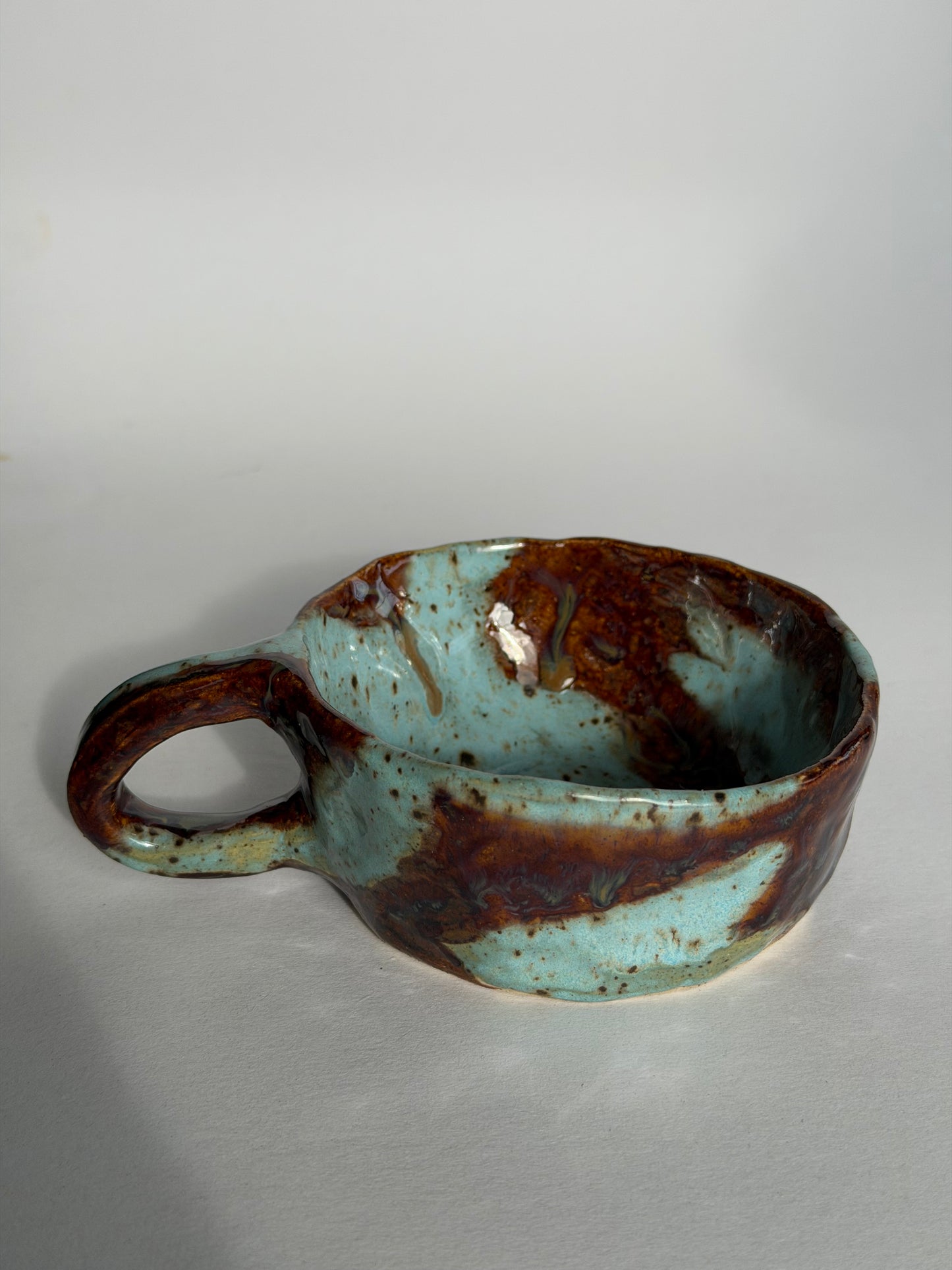 Shallow Ocean Copper Handmade Ceramic Mug