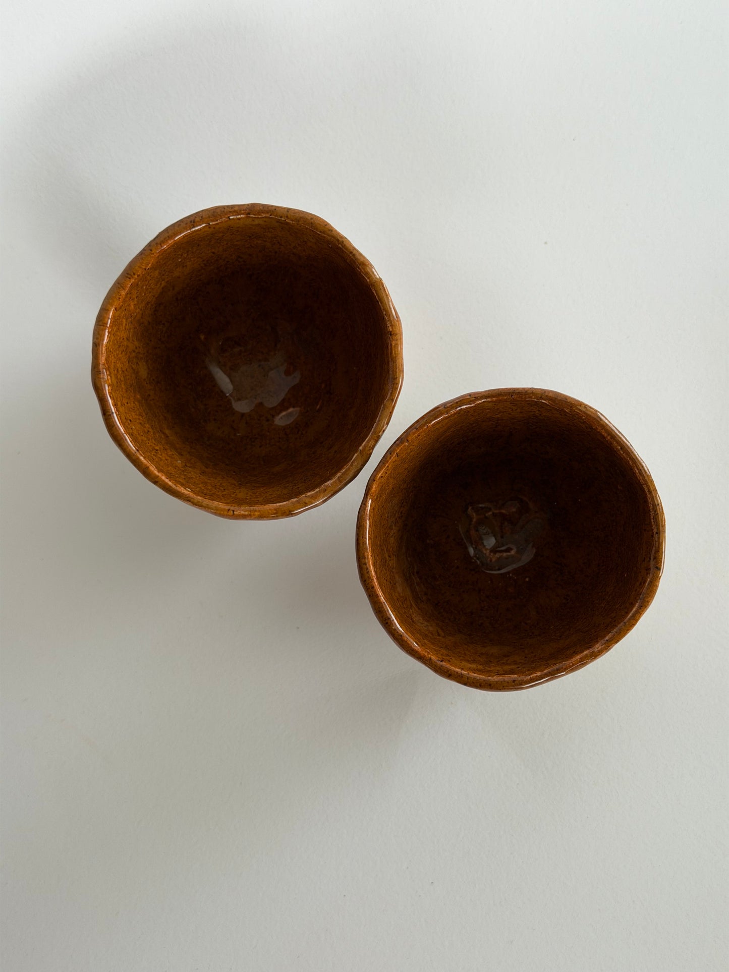 Deep Orange Handmade Ceramic Cups
