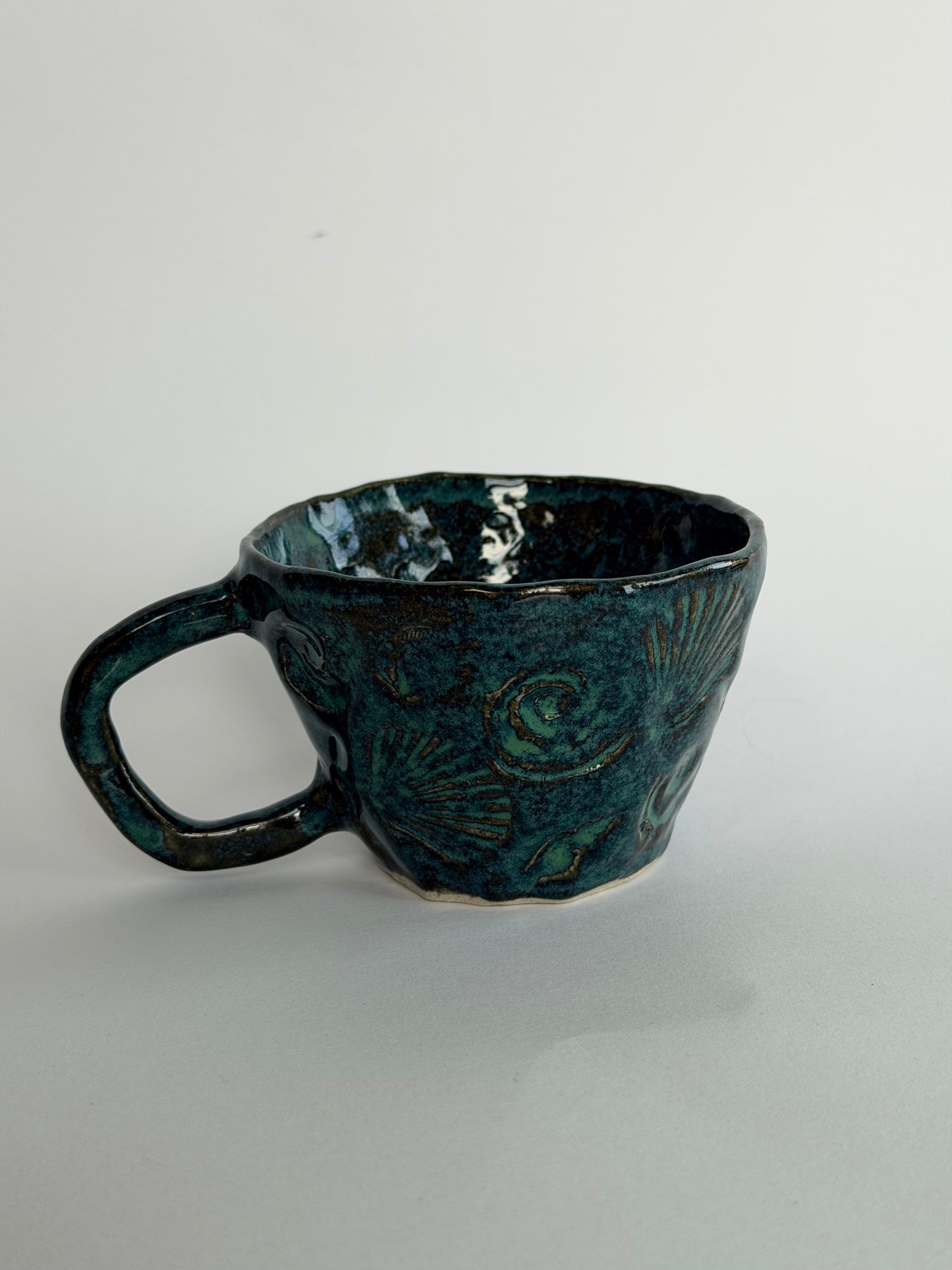 Seashell Blue Handmade Ceramic Mug