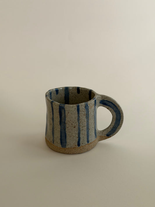 Blue Striped Handmade Ceramic Mug