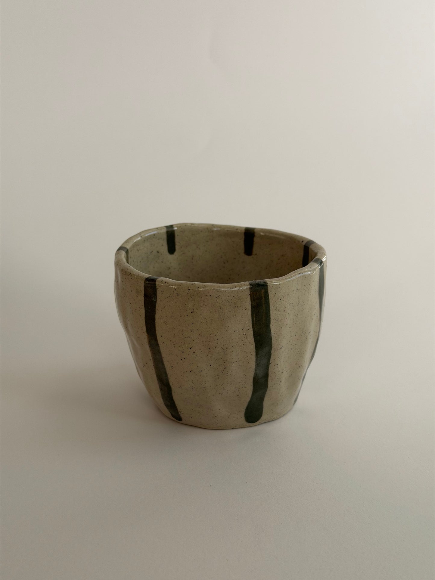 Striped Handmade Ceramic Cups