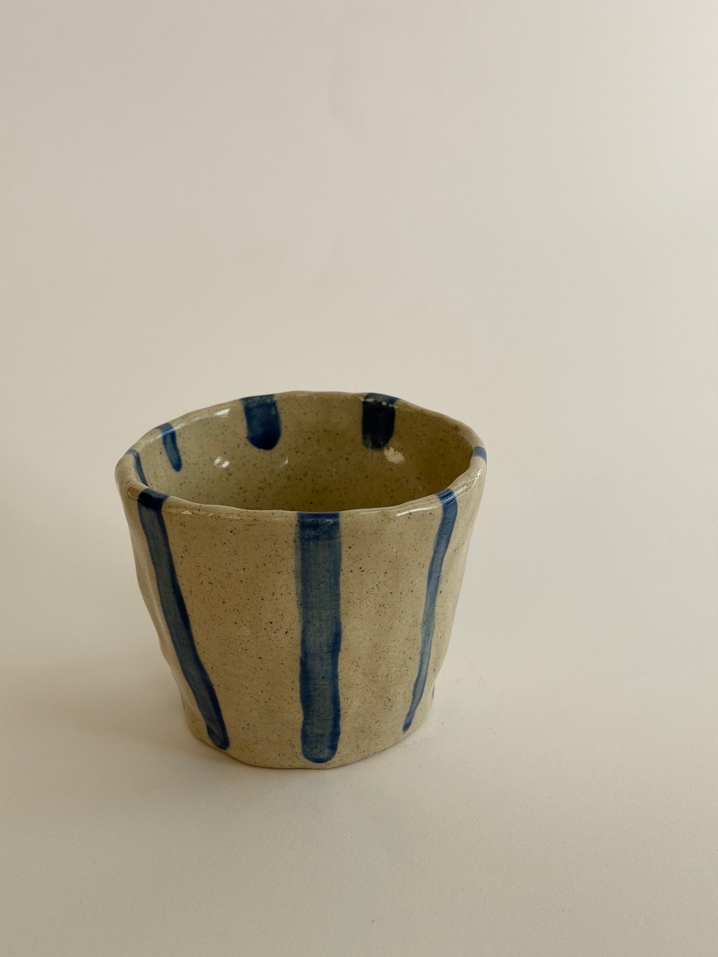 Striped Handmade Ceramic Cups