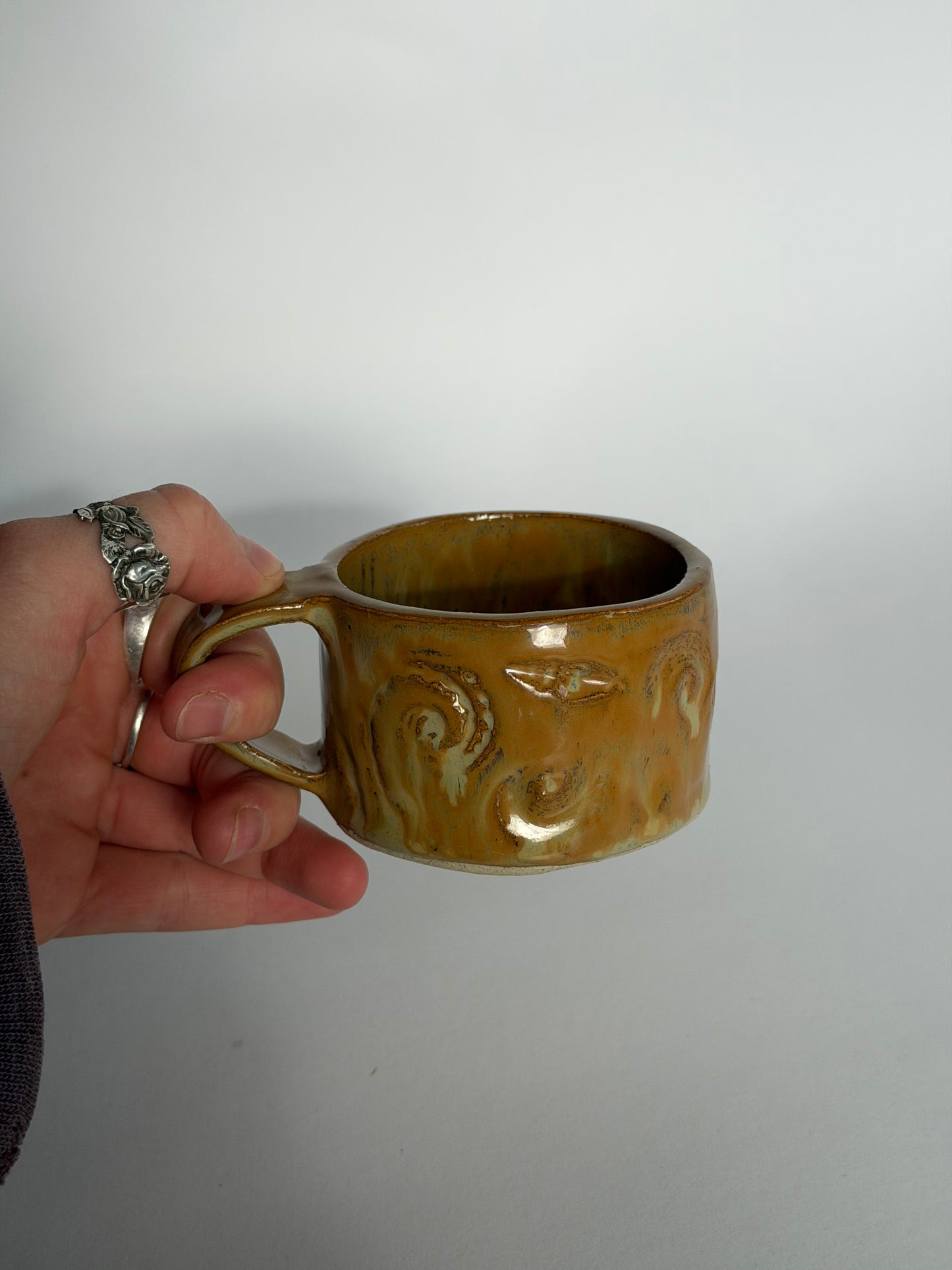 Sandy Seashell Handmade Ceramic Cup