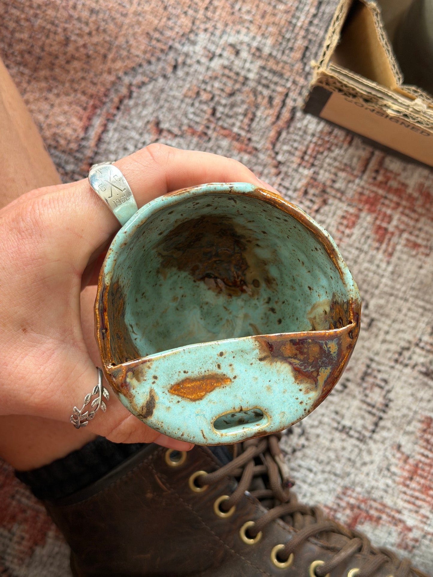 Ocean Copper Handmade Ceramic Travel Mug