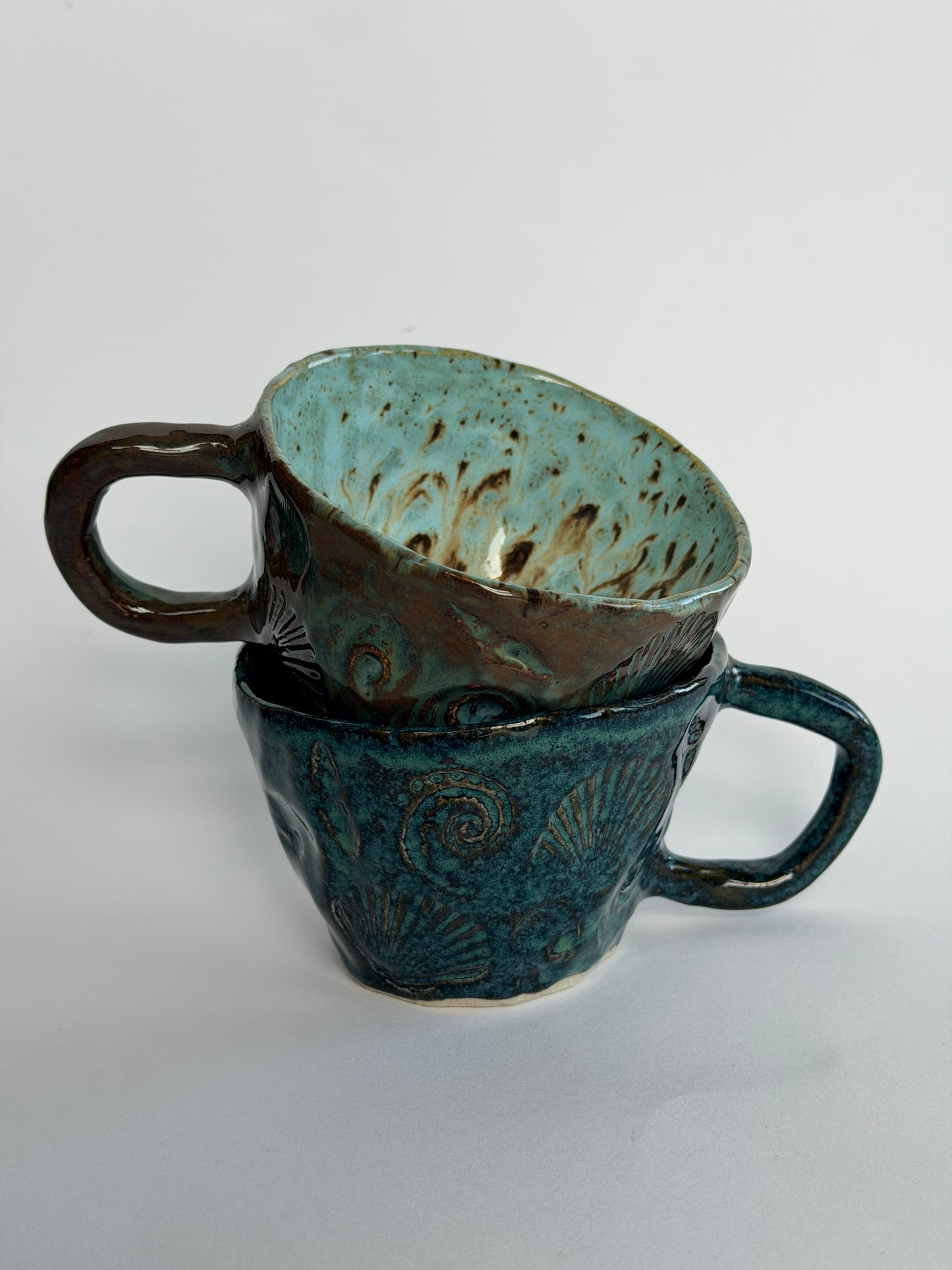 Brown Seashell Handmade Ceramic Mug