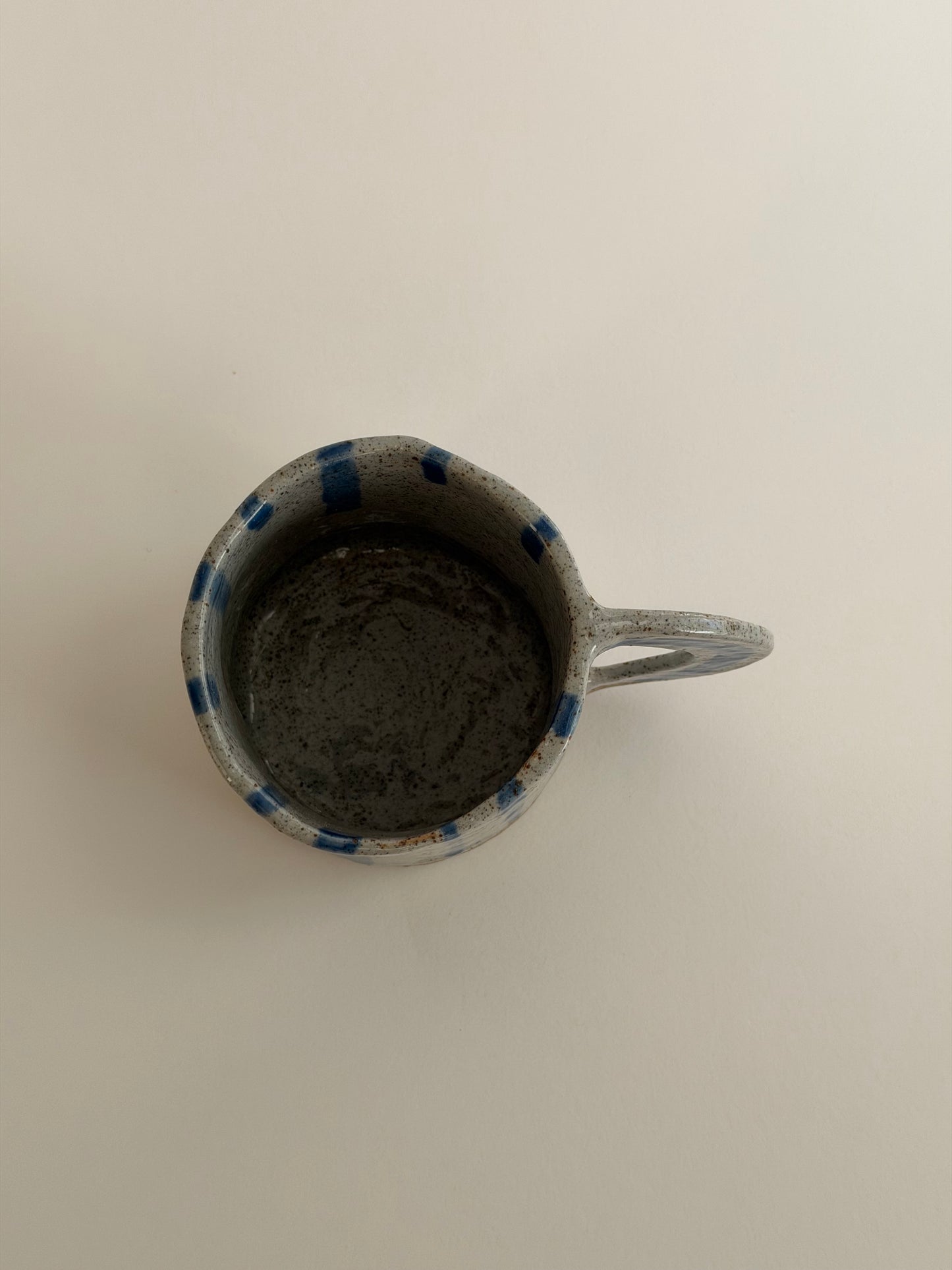 Blue Striped Handmade Ceramic Mug