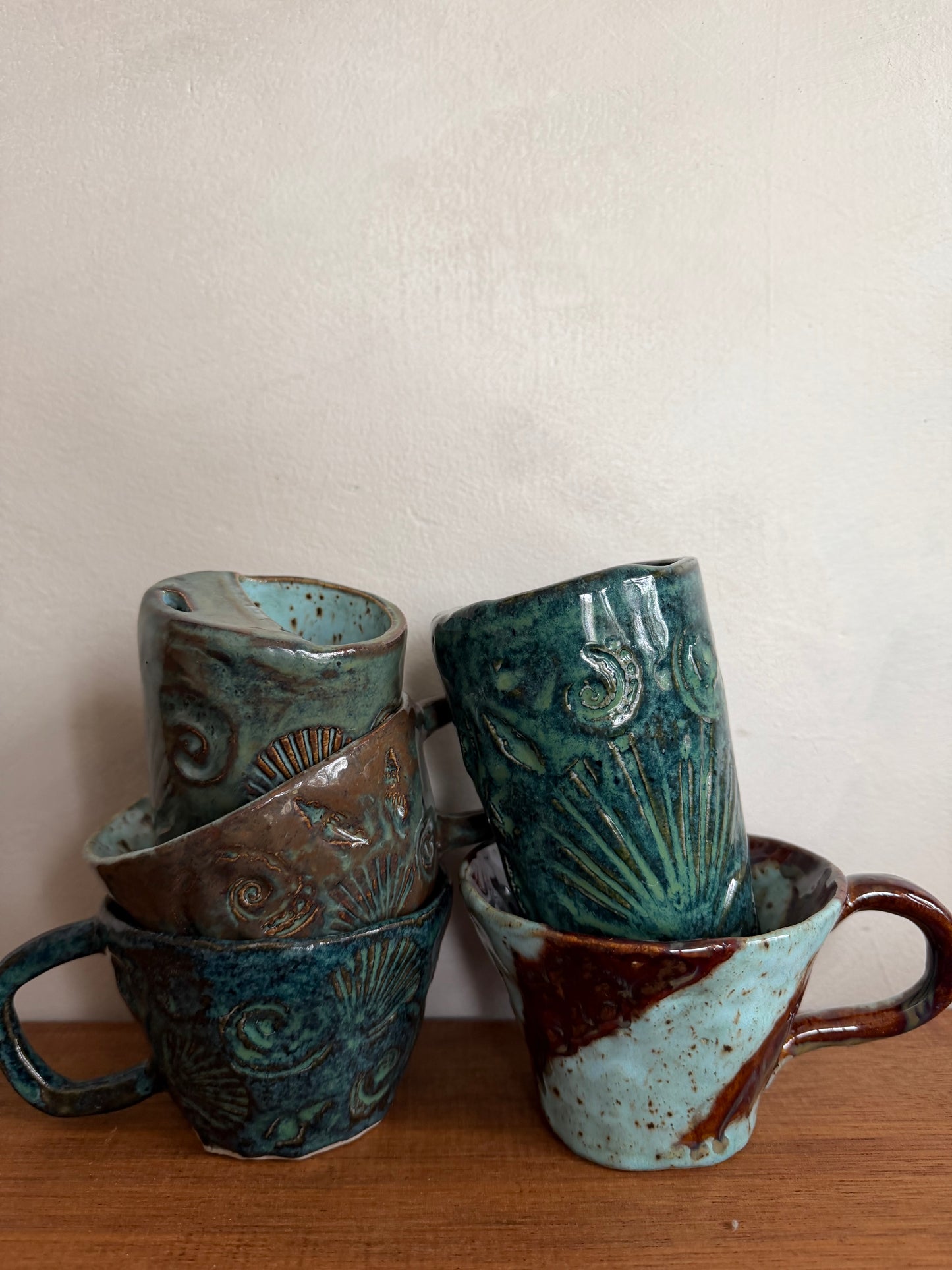 Brown Seashell Handmade Ceramic Mug