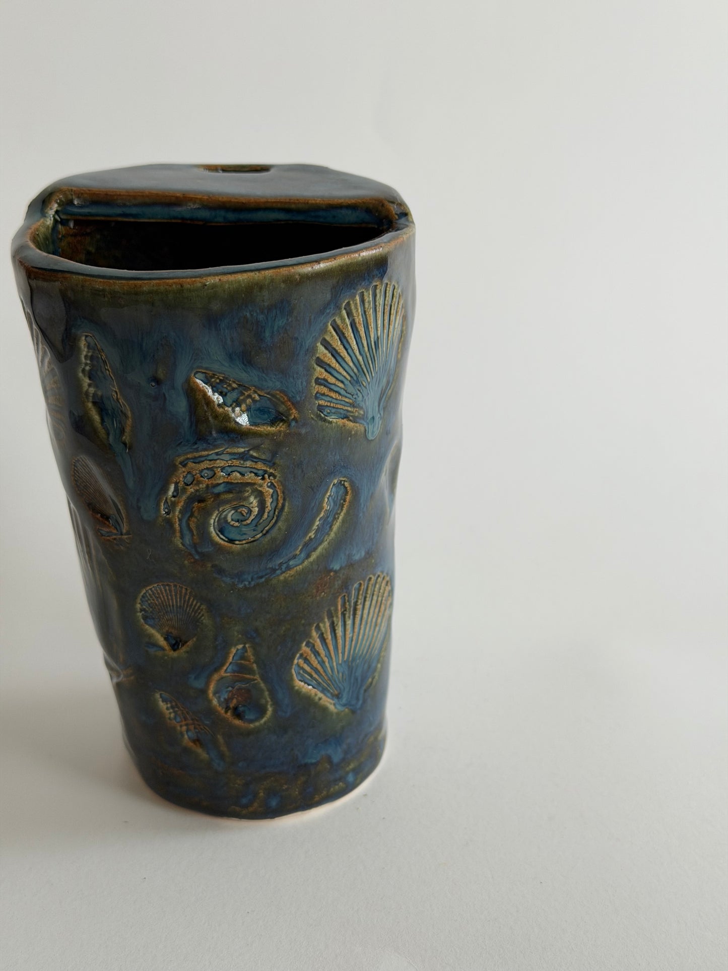 Ocean Seashell Handmade Ceramic Travel Mug